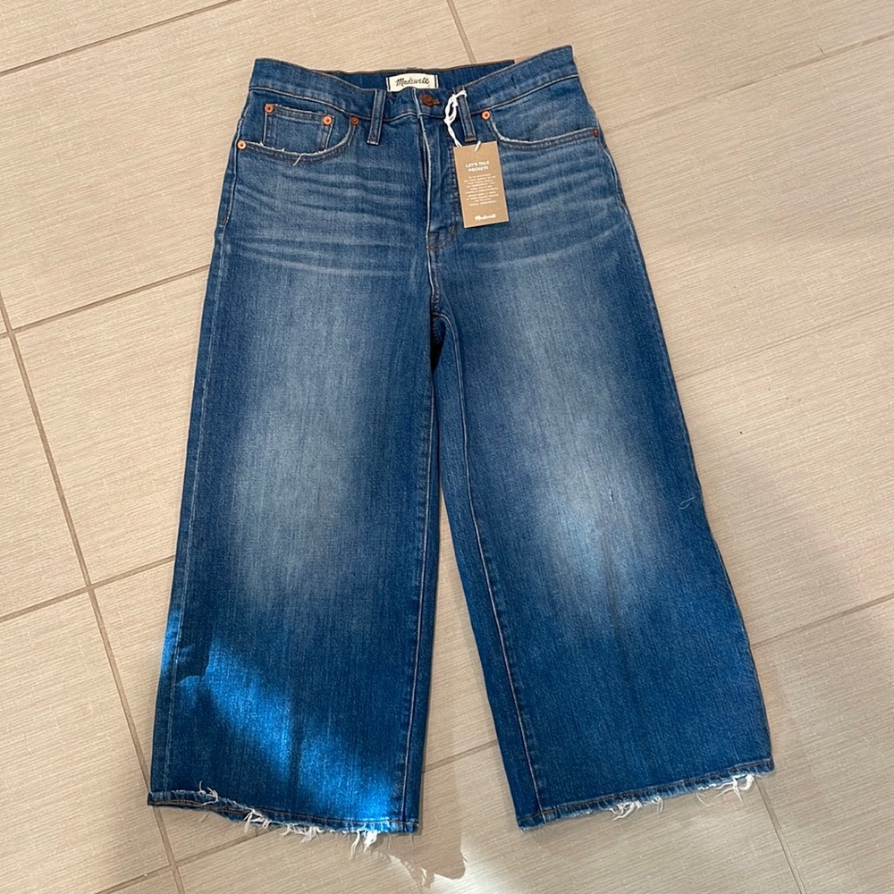 NWT Madewell wide leg crop jeans, 29P